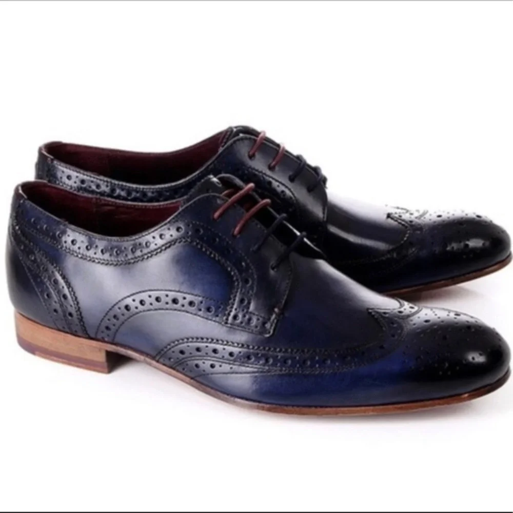 Ted Baker Mens Gryene Burnished Derby Brogue